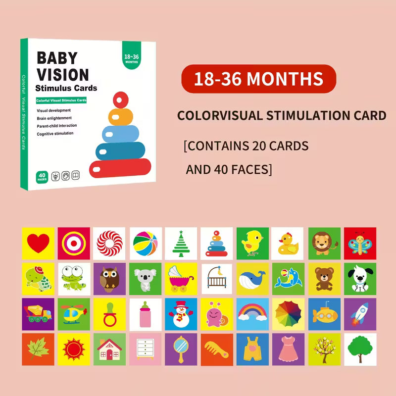 Baby vision stimulation cards