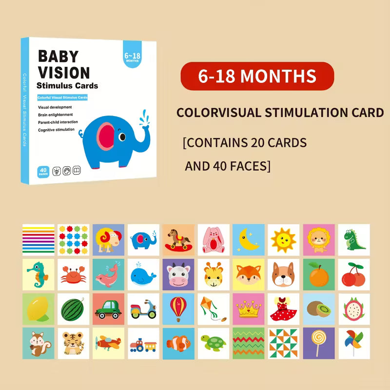 Baby vision stimulation cards