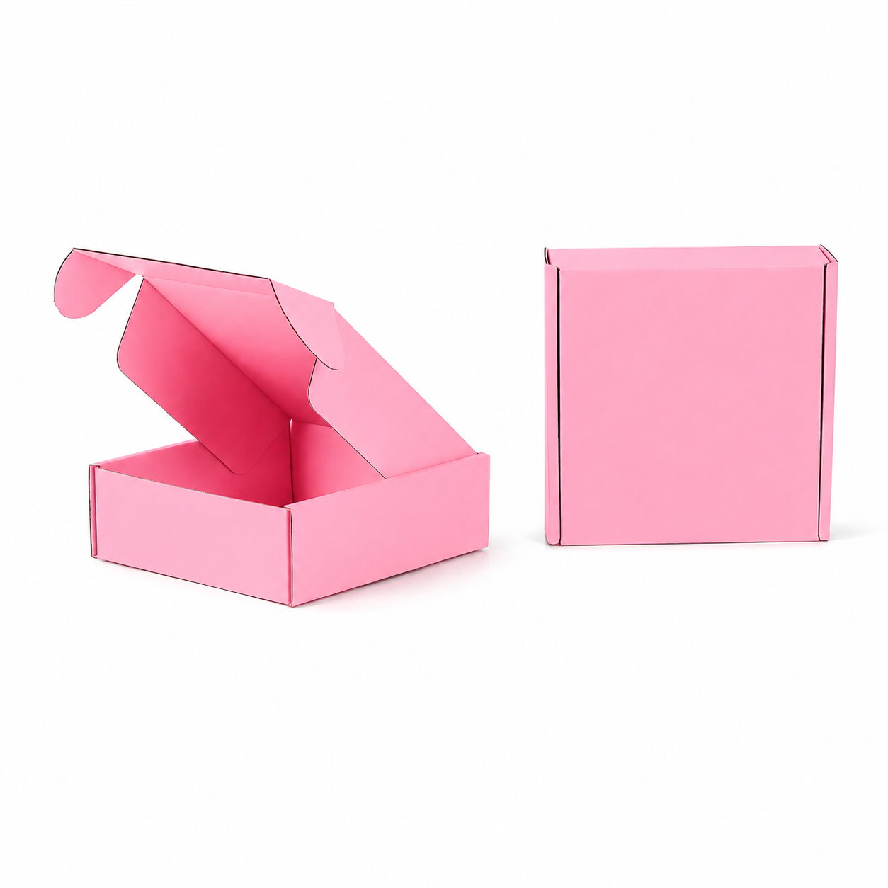 Pink box  wrapped with ribbon