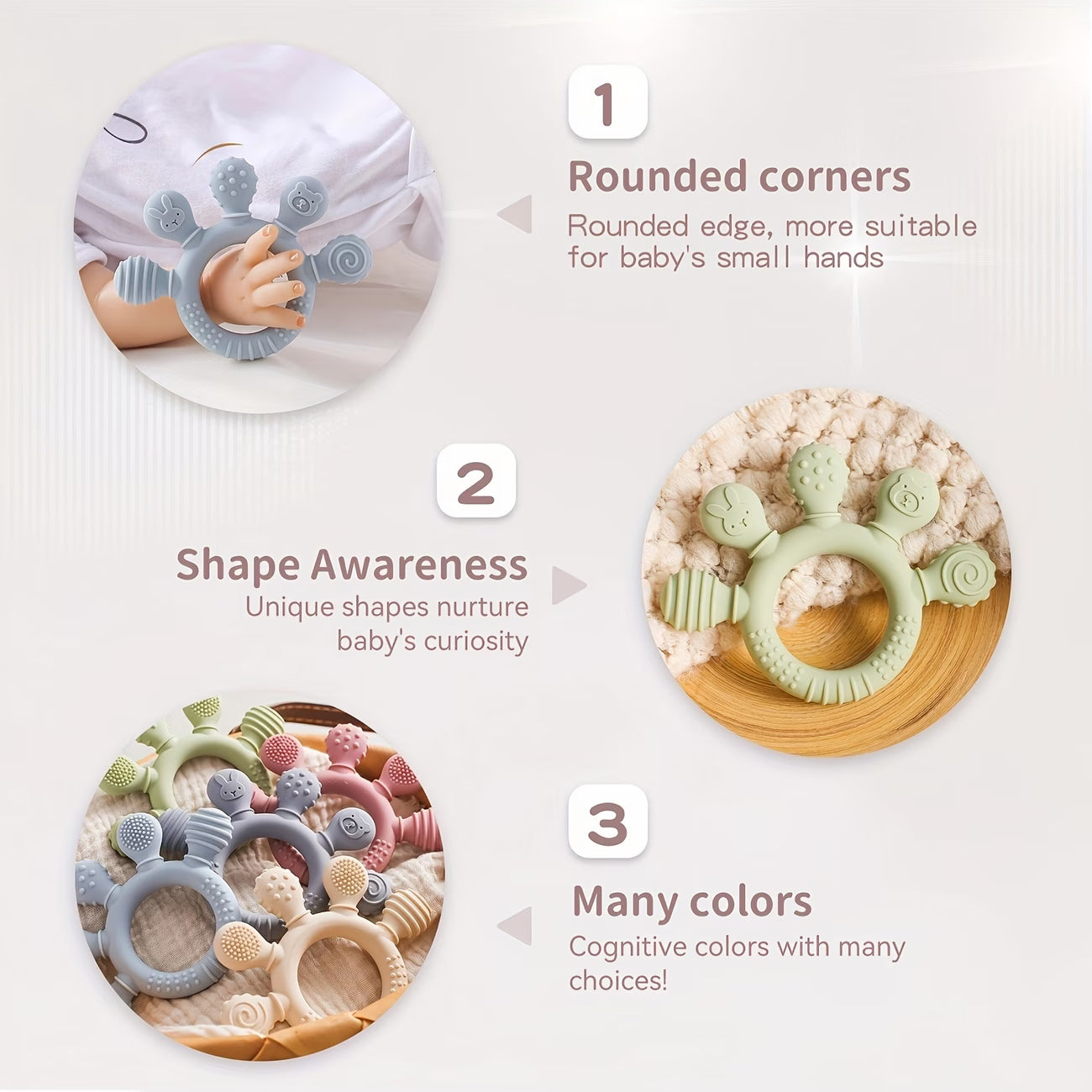 Hand-shaped teething toy