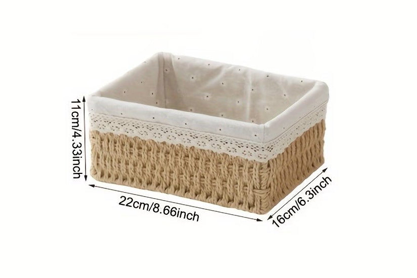 Medium basket with washable cover