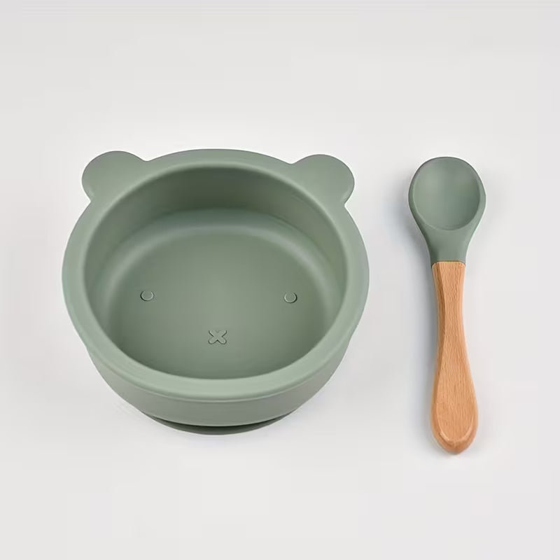 Feeding bowl with spoon