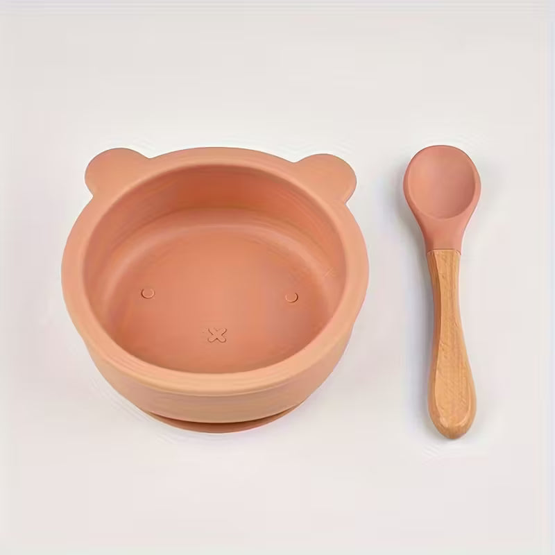 Feeding bowl with spoon