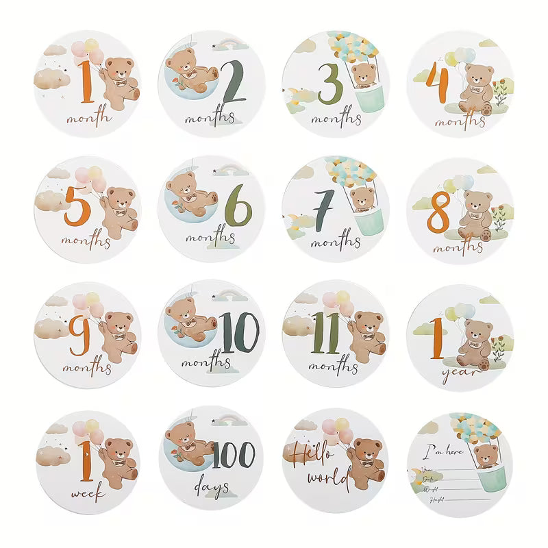 Little bears milestone cards