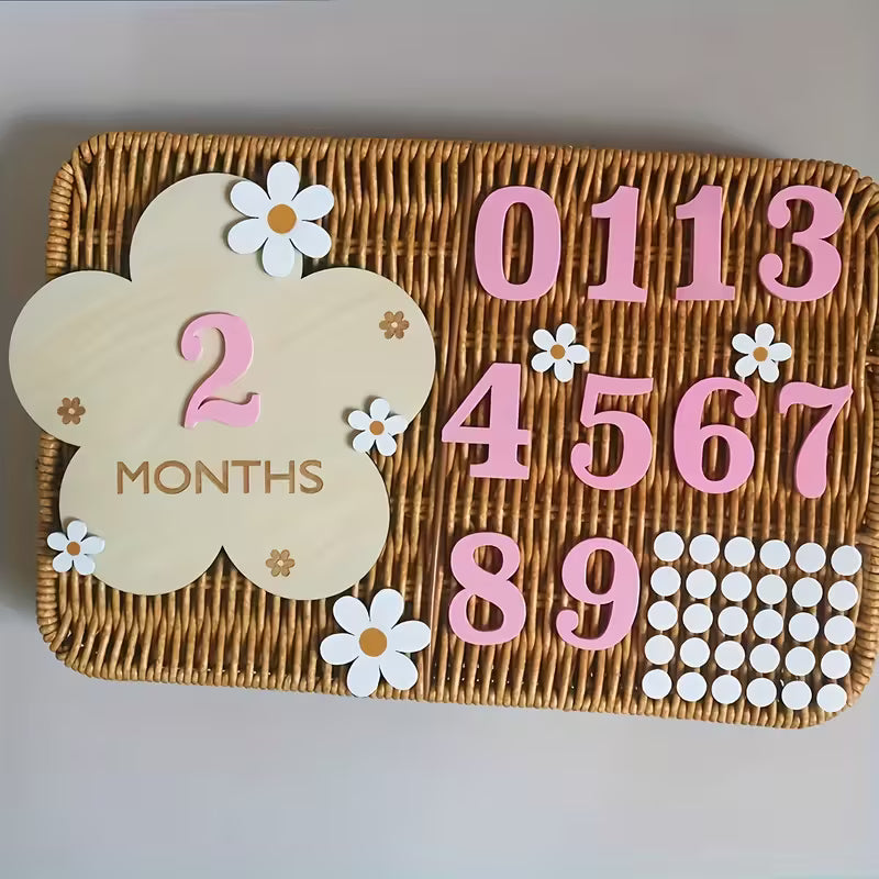 Flower-shaped milestone cards