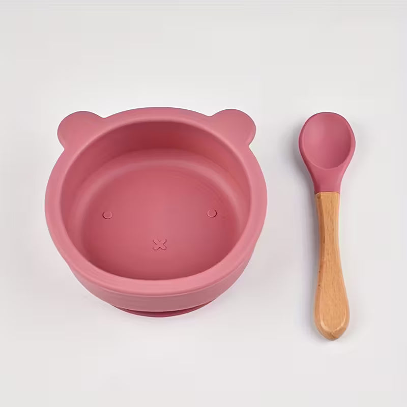 Feeding bowl with spoon