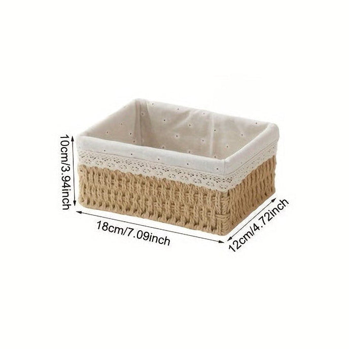 Small basket with washable cover
